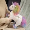 Kawaii Unicorn Dream Rainbow Unicorn Plush Toy with Wing Soft Stuffed Horse Pillow for Girl Birthday Gift Kid Toy Home Decor