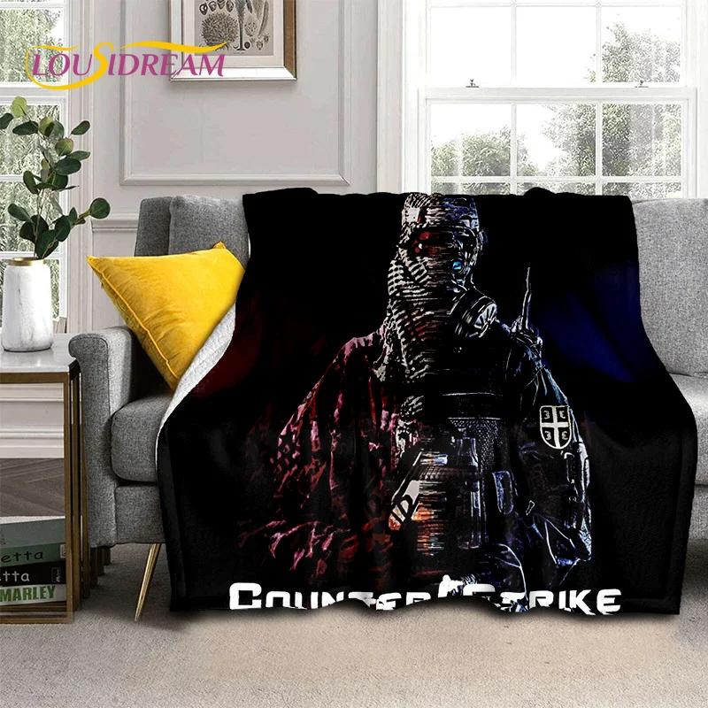 Counter Strike Game,CS GO,Gamer 3D Blanket,Soft Throw Blanket for Home Bedroom Bed Sofa Picnic Travel Office Cover Blanket Kids