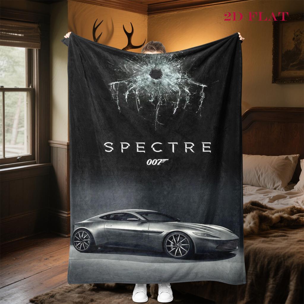 007: Spectre - Espionage Intrigue blanket sofa blanket Camping trip bedroom Outdoor plush blanket Digital printing