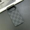 Carbon Fiber Pattern Chessboard Style Phone Case for 17 Pro Max 16 15 14 13 Contrast Clash Color Ultra Thin Bumper Cover