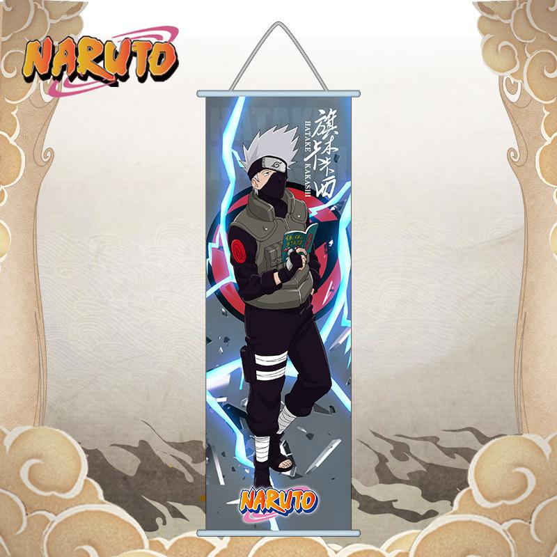 

Naruto Animation Peripheral 2D Cartoon Wall Painting Naruto Sasuke Itachi Yondaime HD Decoration Silk Mural great for daily use