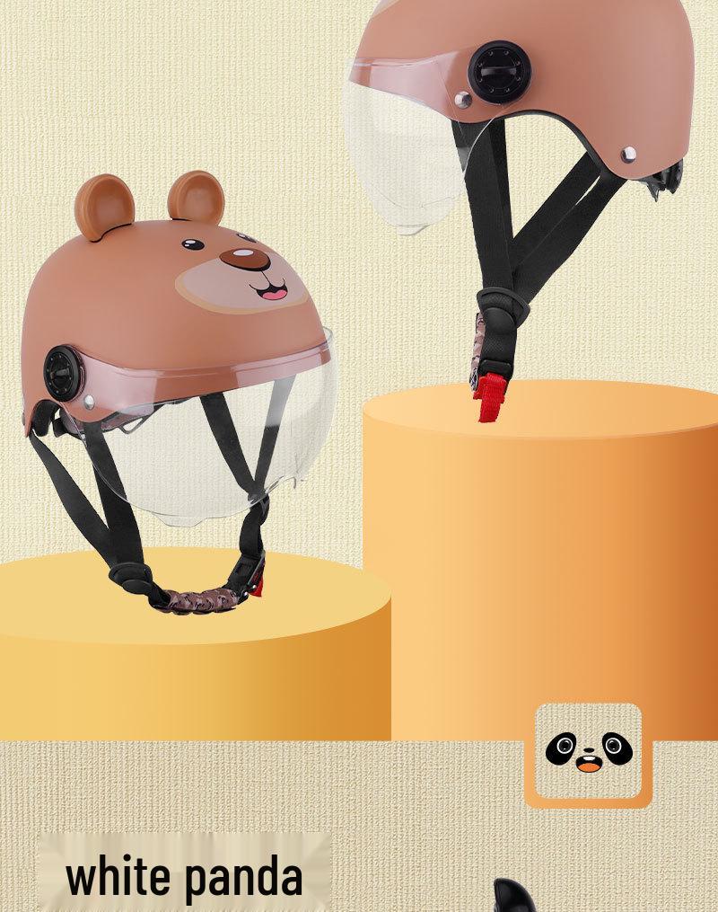 Dziecięcy kask rowerowy z goglami przeciwmgielnymi UV i uszami dźwiękowymi