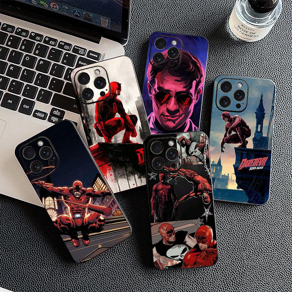 Cover for Apple iPhone 17 16 Plus 13 12 Pro Max Mini X XR Xs ProMax 16E 15+ 17+ Air Phone Case Poster Daredevil Marvel