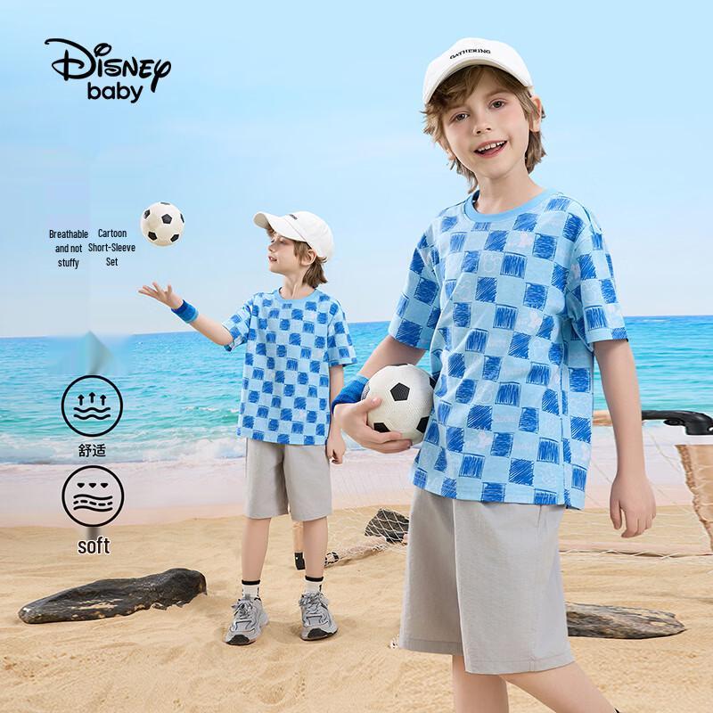 

Disney Boys Plaid Print Short Sleeve Set 160