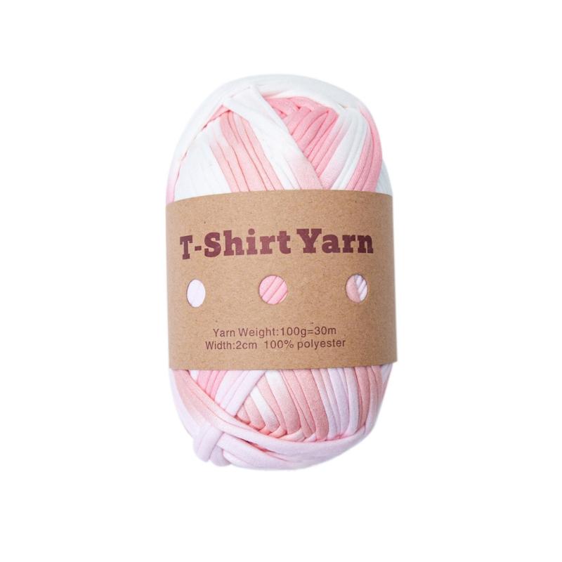 Garn Strickgarn Mehrfarbig Polyesterstreifen für DIY Häkelprojekt zum Herstellen von Taschen, Untersetzern, Körben, Kissen