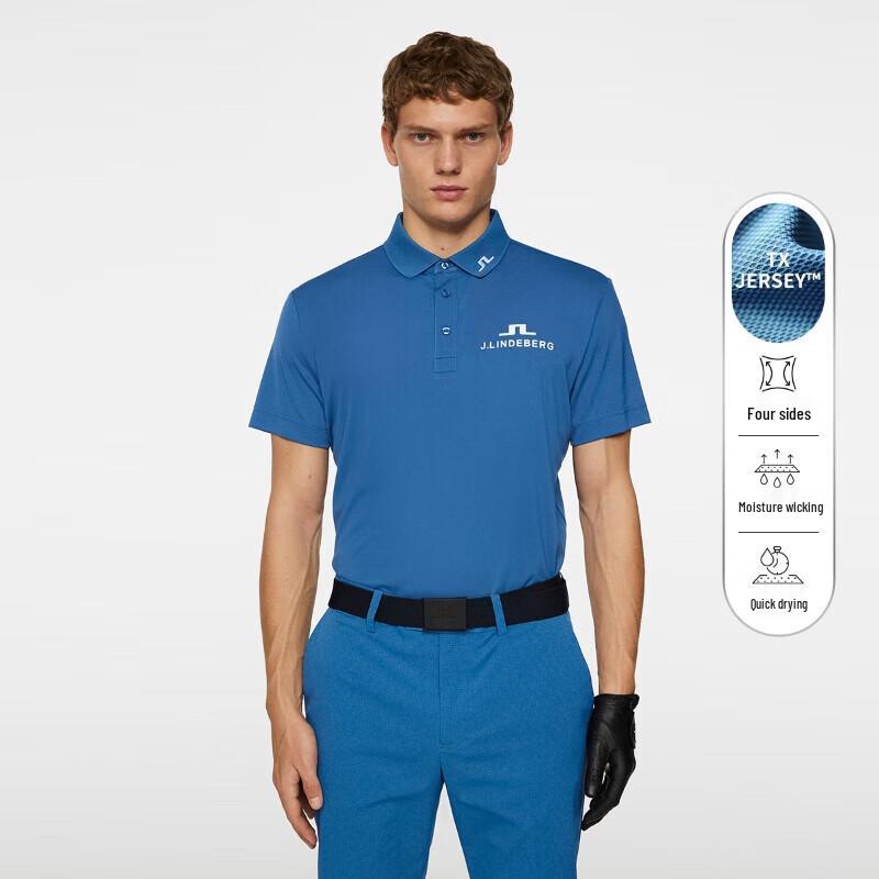 J.LINDEBERG Men's Golf Quick-Dry Polo Shirt