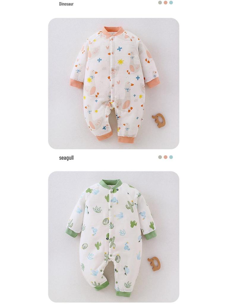 Class A Baby Romper: Temperature-Regulating Silk for Spring & Autumn, Warm Outerwear for Newborns