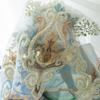 European-Style Vintage Luxury Sheer Embroidered Curtains, Featuring A Top Rod Pocket for Hanging, Suitable for Living Rooms, Dining Rooms
