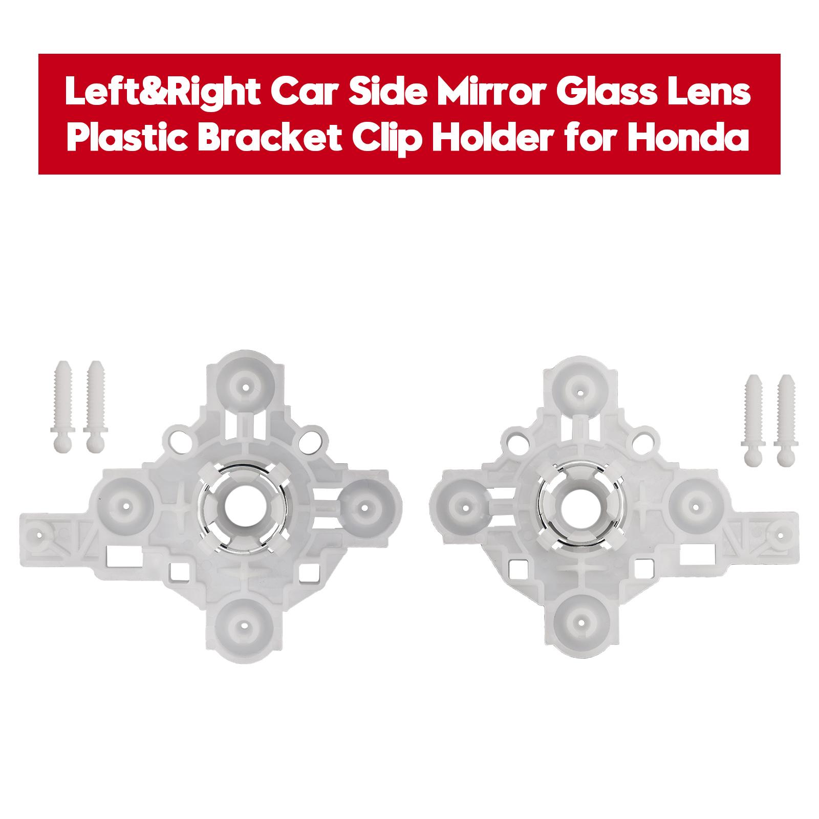 

Left&Right Car Side Mirror Glass Lens Plastic Bracket Clip Holder for Honda