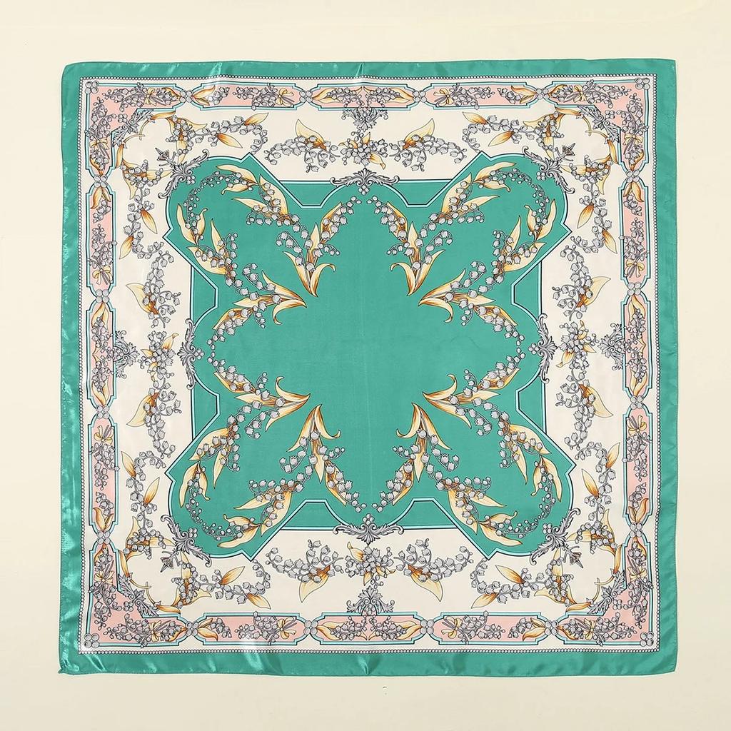 New Leopard Print Snake Skin Pattern Silk Scarf Women's Decorative Large Square Silk Scarf Simulation Silk Versatile Neck Scarf