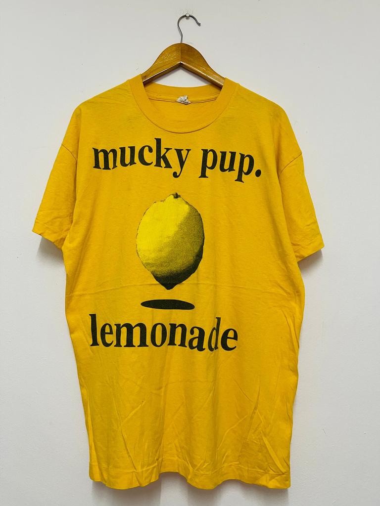 Vintage 90s Mucky Pup : Lemonade 1993 Hardcore Punk Music T-Shirt / Straight Edge / Music / Tour / Punk / Crossover Thrash / Yellow / XL