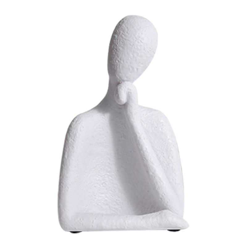 Northern Europe Modern Minimalist Black and White Art Figure Sculptures, Home Living Room, Wine Cabinet, Bedroom Decoration, 1Pc