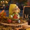 Thanksgiving Table Decor Autumn Harvest Figurine Ornament, Decorative Resin Statue, Turkey/Scarecrow/Pumpkin Festive Tabletop Ornament Set Centerpiece