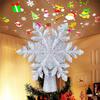Trees Topper Christmas Tree Snowflake Christmas Five Pointed Star Christmas Lights US Plug