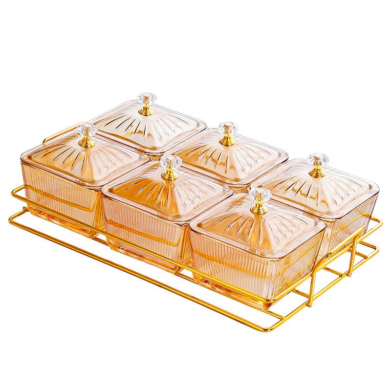 Creative Fruit and Snack Storage Platter with Nut Compartments for Home, Bar, and Living Room