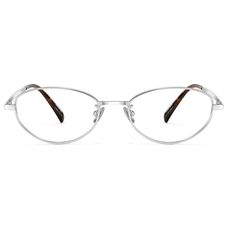 Old Money Retro Cat Eye Titanium Glasses for Women - Square/Round Face Myopia Frames (Style 30920)