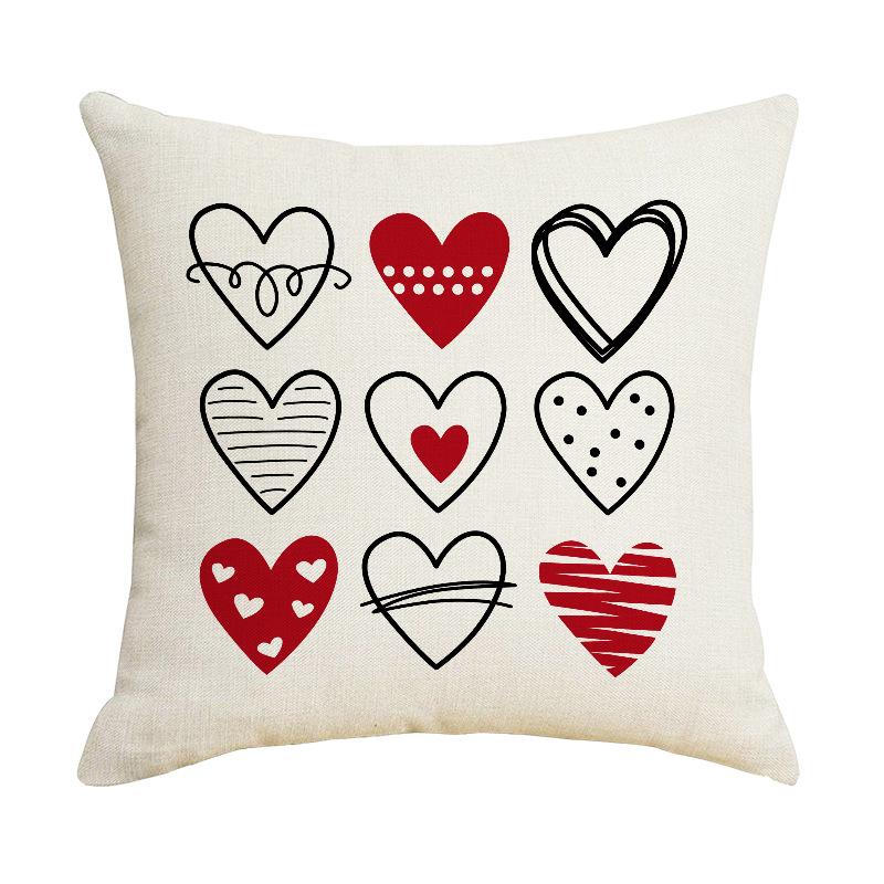 Red Love Valentine's Day Pillowcase Living Room Decorative Letters Pillowcase Sofa Bedroom Cushion