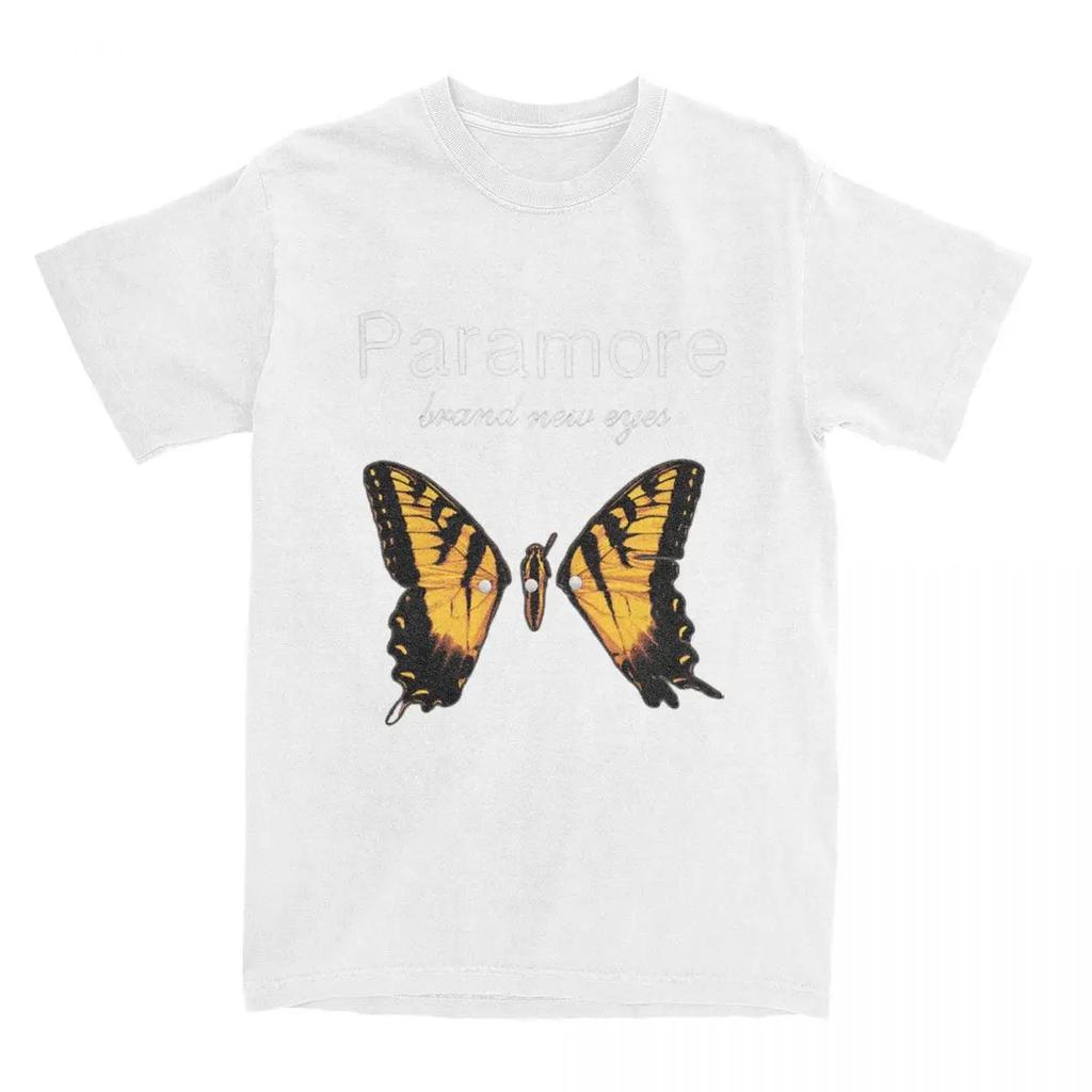 Men Women's Paramore Butterfly Logo Shirt Outfits Vintage  T Shirts Tee Clothing Printed