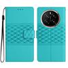 For Honor Magic7 Pro 5G Case Rhombus Leather Horizontal Flip Phone Cover