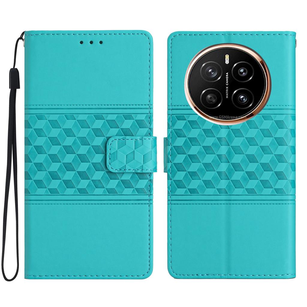 For Honor Magic7 Pro 5G Case Rhombus Leather Horizontal Flip Phone Cover