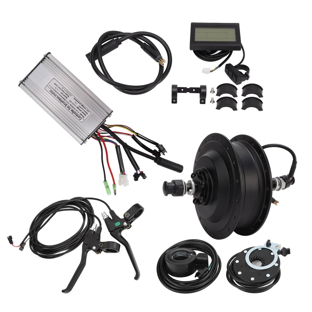 Kit di Conversione Ruota Posteriore per Bicicletta Elettrica Motore Posteriore 48V 500W Display LCD3 Kit Sensore di Assistenza alla Pedalata