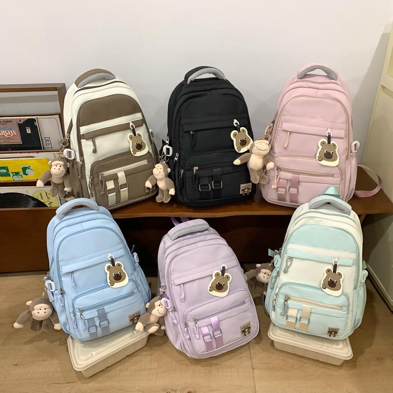 Школьный женский дорожный рюкзак контрастного цвета — фото 6