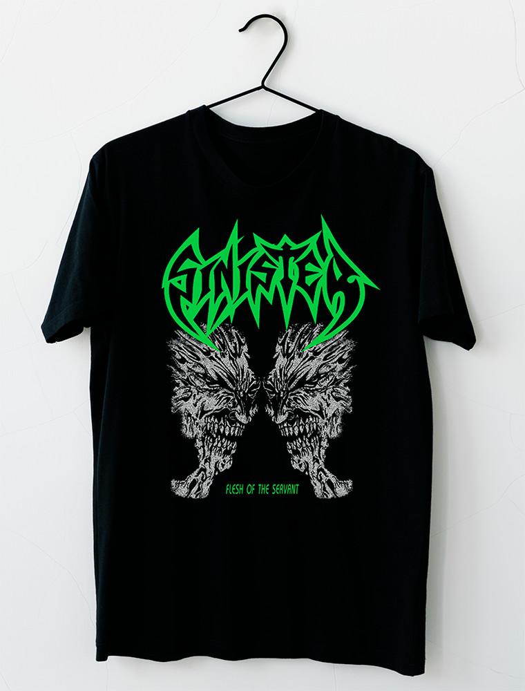 

Sinister Death Metal Band Flesh Of The Servant Cotton Black All Size Shirt TT167 Unisex T-Shirt M