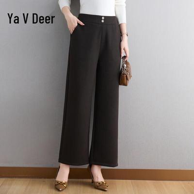 Yalu Women's Drapey Ice Silk Wide-Leg Summer Pants