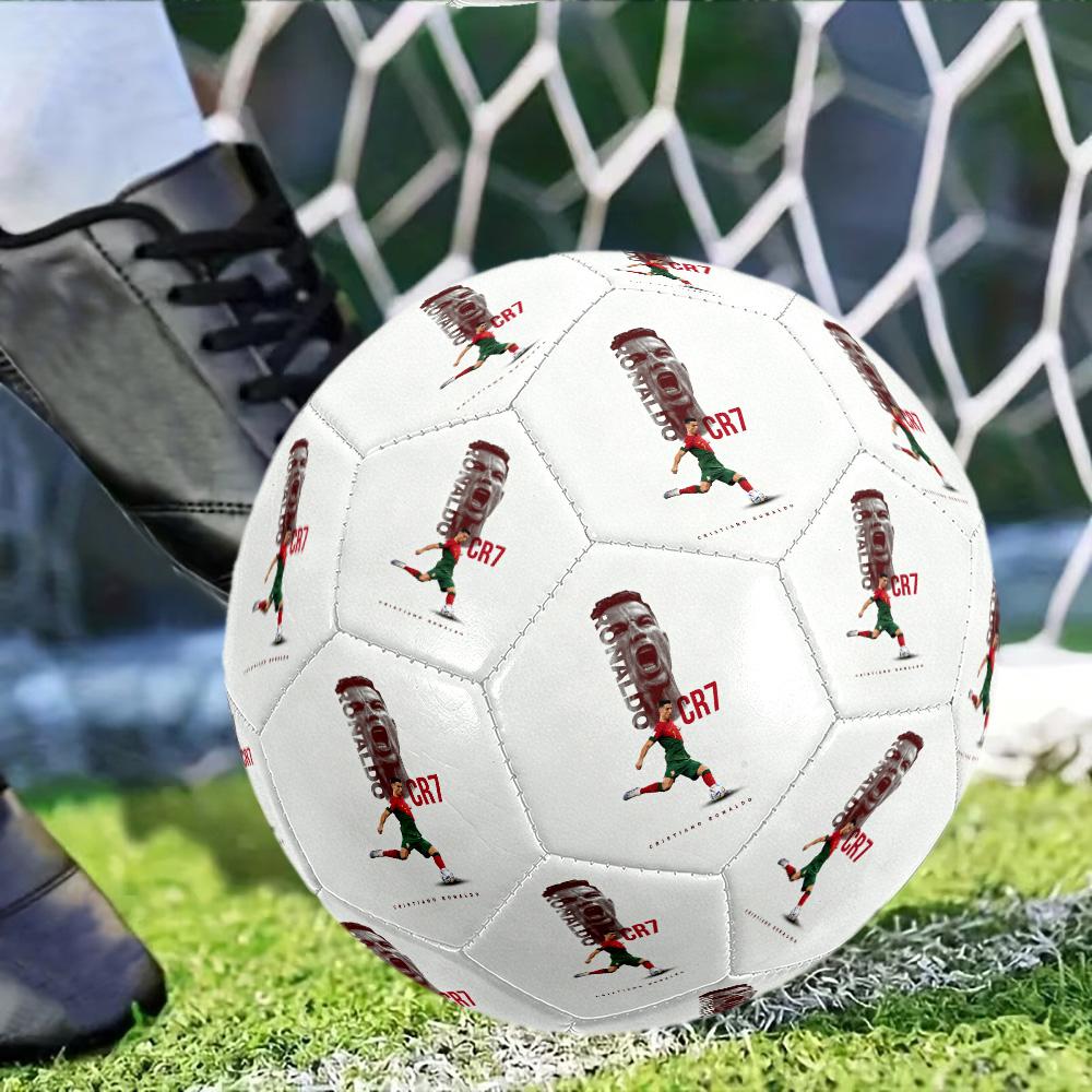Cristiano Ronaldo10 Soccer Ball Size 5 Football Machine Sewn Indoor/Outdoor Universal Football Ideal for Soccer Enthusiasts