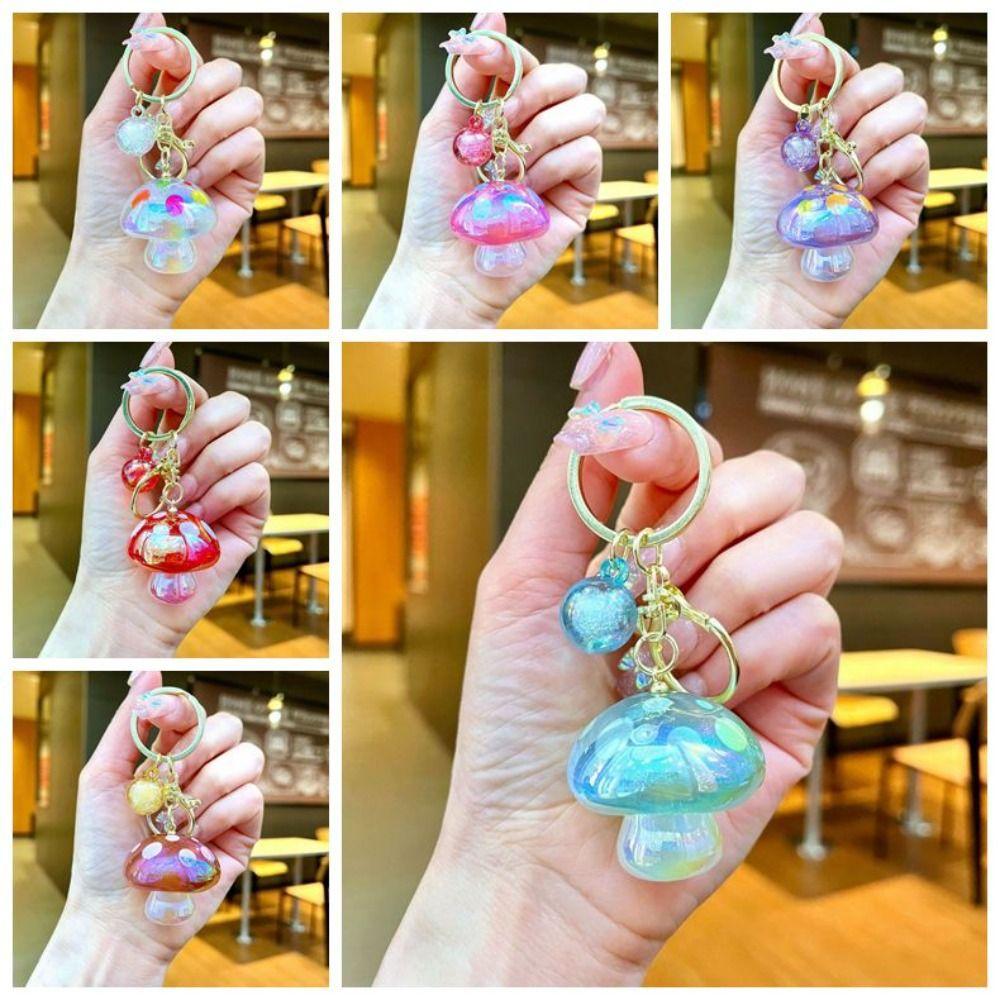 Ornaments Mushroom Keychain Colorful Bag Hanging Pendant Creative Mushroom Pendant Backpack Charm