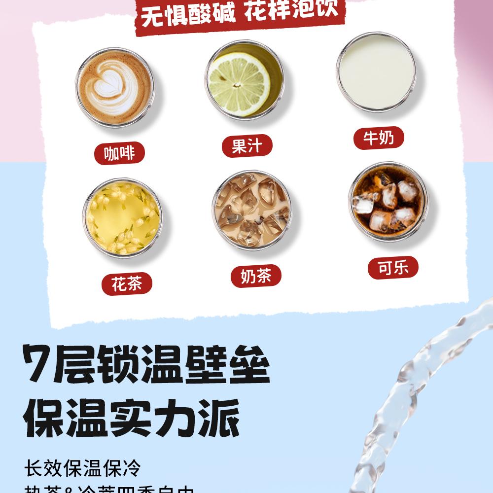 Fuguang Insulated Cup, Women's High Beauty Water Cup, Student's School Water Bottle, Children's Straw Cup