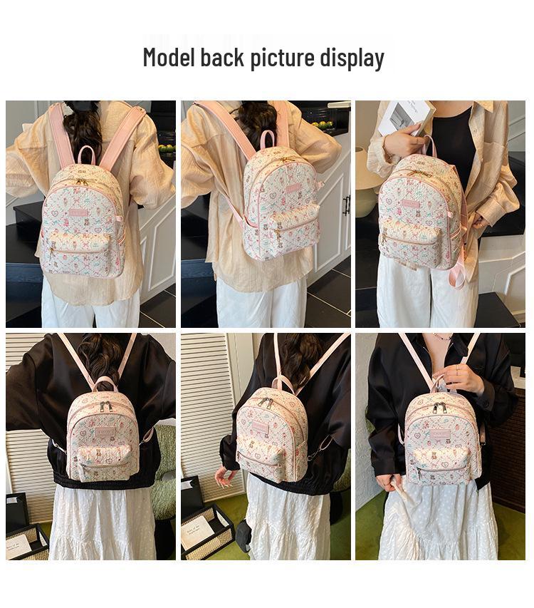 2025 New Cartoon Bear Print Backpack - Cute, Casual, and Stylish for Students