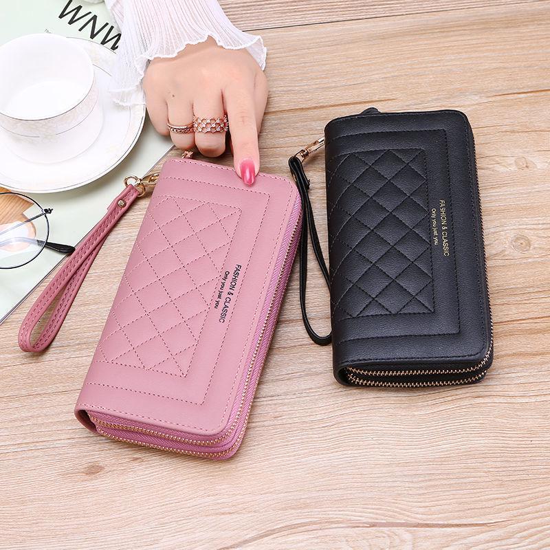 Portafoglio Clutch Lungo da Donna - Doppia Cerniera, Portacarte Grande Capacità e Borsa per Telefono