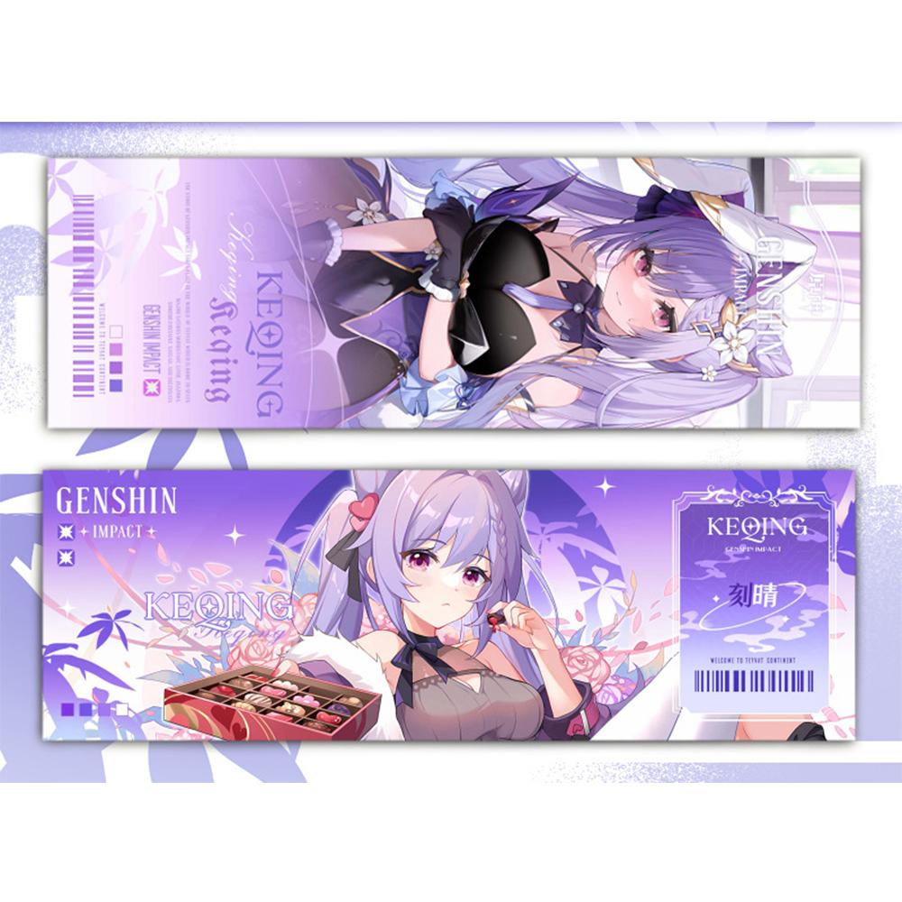 Genshin Impact Collection Karty Hry Záložka Furina Neuvillette Wriothesley Laser Oboustranná vstupenka Anime Tarotová karta Dárek