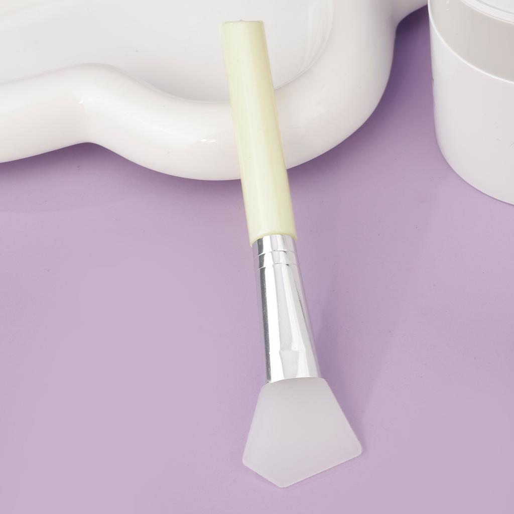 Slant Tail Rod Soft Head Silicone Mask Brush Hydrotherapy Application Mud Film Face Application Silicone Beauty Salon Film Adjustment Brush
