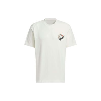 Printed Cartoon Crew Neck Short Sleeve T-Shirt Men Tops White JI6837