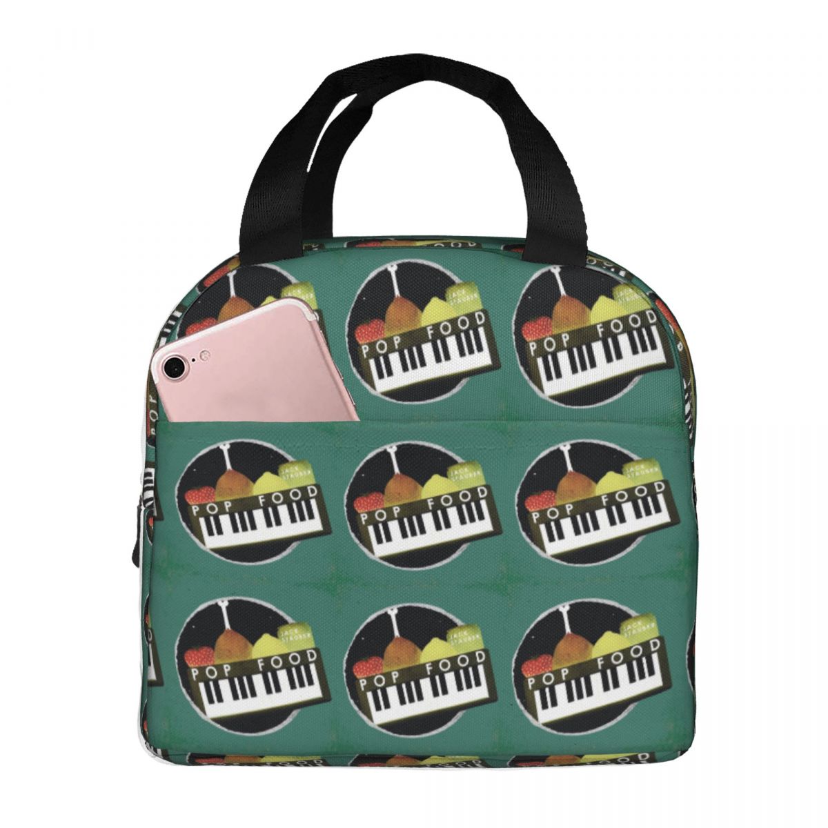 Jack Stauber Pop Food Album Cover Insulated Lunch Bag for Women Kids Leakproof Food Boxes Thermal Lunch Box Tote One Size