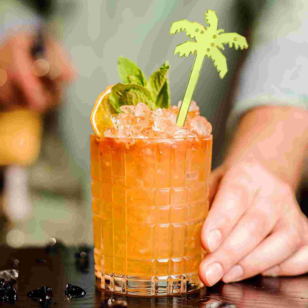 150 Pcs Coconut Tree Stirrer Milk Stirrers Drinking Sticks Coffee Mixing Juice Cocktail Rods Honey Blender