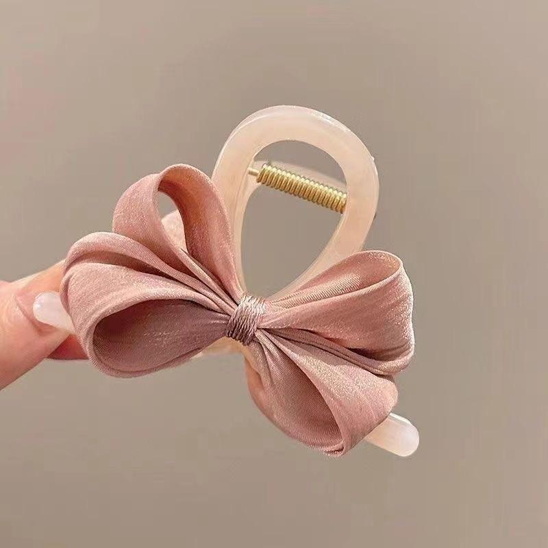 Korean Style High-End Flower Claw Hair Clip for Women's Updo - Sweet and Gentle French Shark Clip