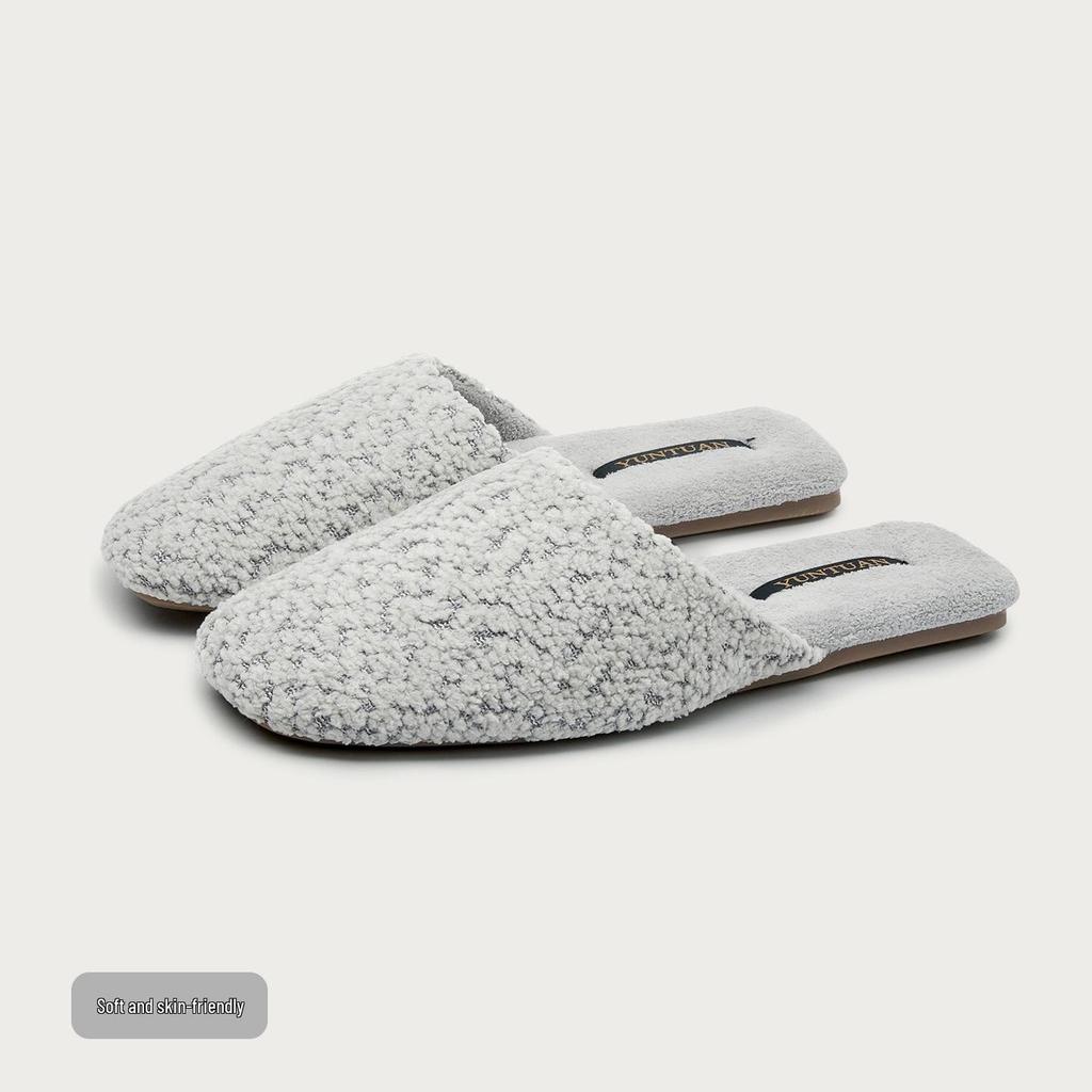 Weiche Samt-Indoor-Hausschuhe mit Anti-Rutsch-Sohle für Damen & Herren - Warm, hautfreundliche Baumwolle für Herbst & Winter