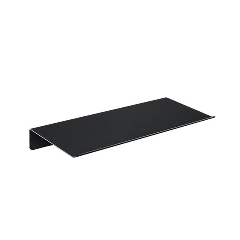 "Single-Layer 304 Stainless Steel Bathroom Shelf & Cup Rack"