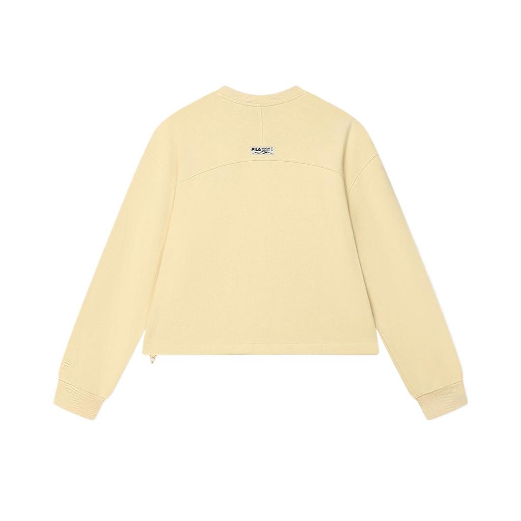 FILA Original Casual Comfortable Loose Sweatshirt Women sweatshirt Coffee-Yellow F71W449201F-YE