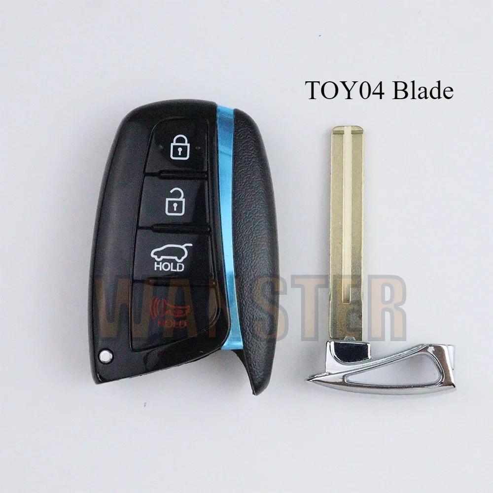 Car Key Shell Housing Fob Case For Hyundai Grandeur Azera Genesis G80 2013- Ix45 Santa Fe Sport Equus Centennial