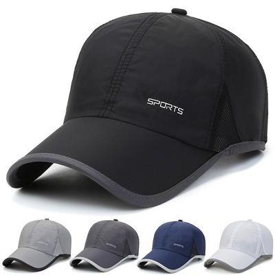 Sommer Schnell Trocknende Hüte Baseball Kappe Sonnenhut Reine Farbe Sport Caps Für Männer Mesh Atmungsaktive Golf Caps Trucker Hut