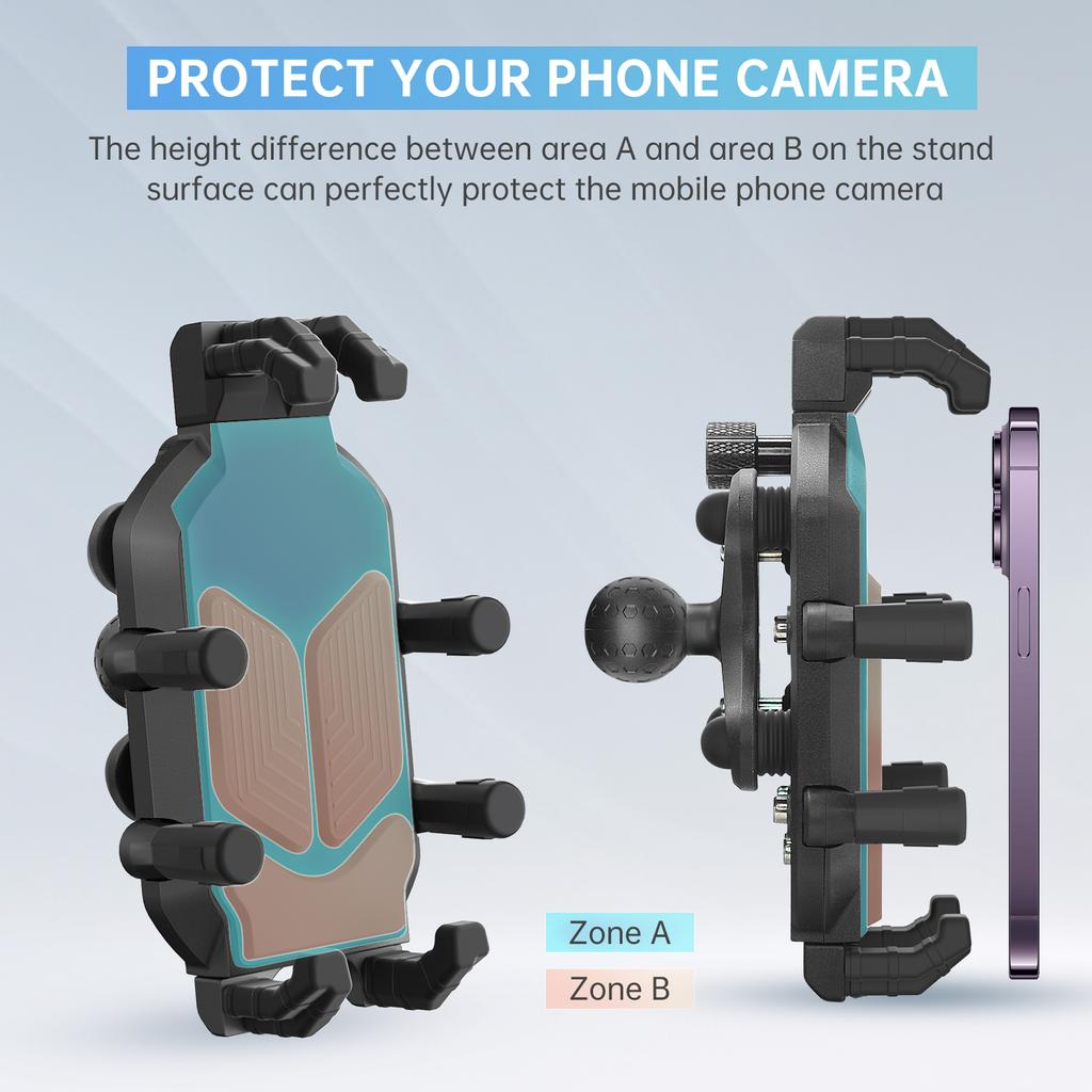 Motorrad Fahrrad Lenker Telefon Halterung QC3.0 USB Lade Halterung Ständer Halter