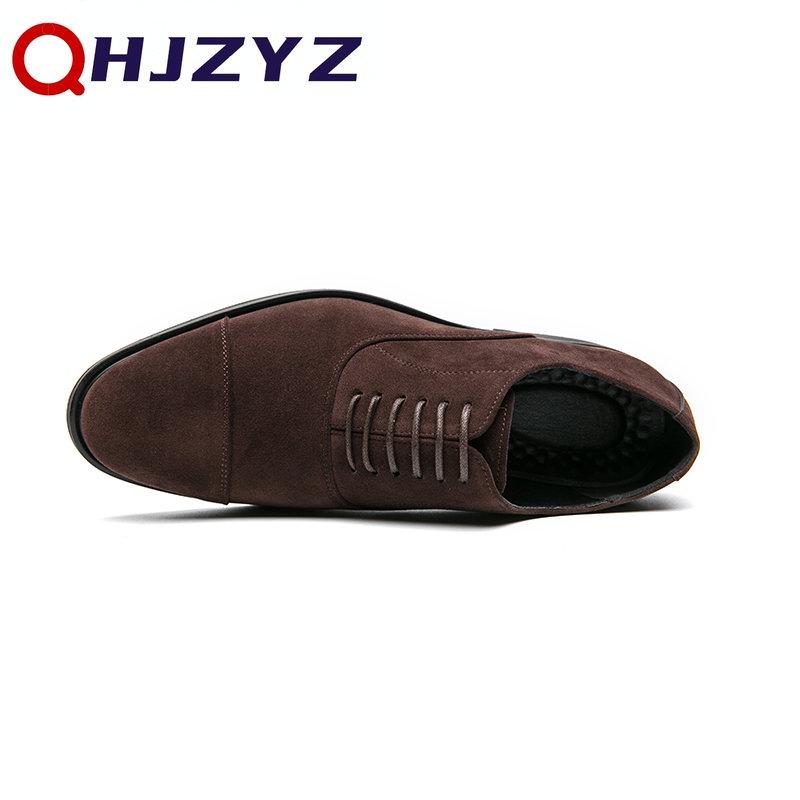 Black Men Dress Shoes Flock Derby 2024 Lace-up Handmade Men Business Casual Party Shoes Chaussures Pour Hommes