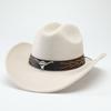 Autumn and winter European, American and western cowboy hats fashion woolen jazz hats men's and women's British fedora hats