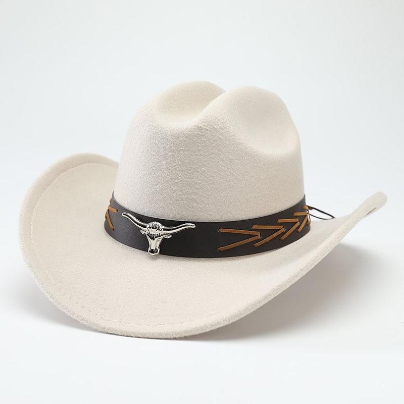 Autumn and winter European, American and western cowboy hats fashion woolen jazz hats men's and women's British fedora hats