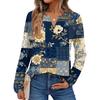 Women's Floral Print Long Sleeve  Shirt Elegant Casual Tops Trendy Shirt Tops