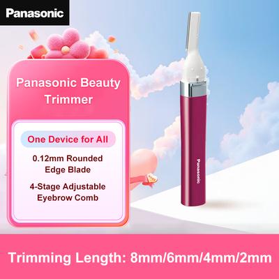 Beauty Trimmer Electric Eyebrow Trimmer 0.12mm Rounded-Edge Blade 4-Stage Adjustable Eyebrow Comb